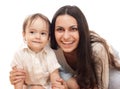 Happy mother and son together isolated Royalty Free Stock Photo