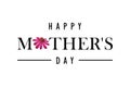 happy Mother's Day greeting banner with pink flower Royalty Free Stock Photo