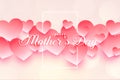 Happy mothers day beautiful hearts background design