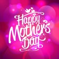 Happy Mothers day on a bokeh lights background. Royalty Free Stock Photo