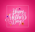 Happy mothers day calligraphy vector greetings card design Royalty Free Stock Photo