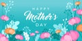 Happy mothers day card. Vector greeting banner for social media, online stores, poster. Text of happy mother`s day. A vignette, Royalty Free Stock Photo