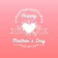 Happy mothers day card vintage retro type font Royalty Free Stock Photo