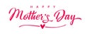 Happy Mothers Day elegant pink lettering