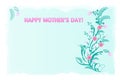 Happy mothers day floral greetings card Royalty Free Stock Photo