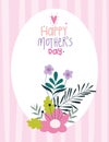 Happy mothers day, flowers invitation brochure layout design