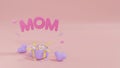 Happy Mothers Day with Gift Box background. Funny Style Sale Promotion Banner Background for Product display or Social Media