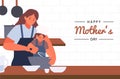 Happy mothers day illustration background poster banner greeting Card and other use. Royalty Free Stock Photo