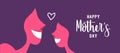 Happy mother day web banner for daughter love Royalty Free Stock Photo