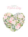 Happy Mothers Day lettering. Handmade calligraphy vector illustration.