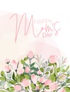 Happy Mothers Day lettering. Handmade calligraphy vector illustration.