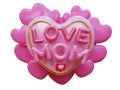 Happy mothers day with Love Mom balloon words and decoration, heart shape. Festive holiday celebration concept of love from