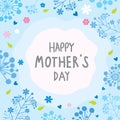 Happy Mothers Day Love Mom card flower Vector