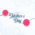 Happy mothers day lovely card design with flowers Royalty Free Stock Photo