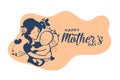 Happy mothers day lovely wishes card design