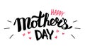 Happy Mothers day text for lettering card vector illustration isolated on white background