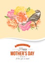 Happy Mothers Day Typographical Background