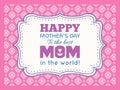 Happy Mothers day. Typography letter font type Royalty Free Stock Photo