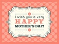 Happy Mothers day. Typography letter font type Royalty Free Stock Photo