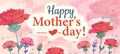 Happy Mothers day vector banner Royalty Free Stock Photo