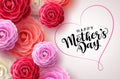 Happy mothers day vector greetings card background.