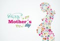 Happy Mothers silhouette pregnant woman illustrati Royalty Free Stock Photo