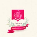 Happy Motherss Day Label Royalty Free Stock Photo