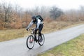 Mountain biker riding downhill