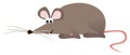 Happy mouse on white background - illustration