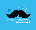 happy movember lettering
