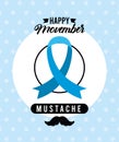 happy movember postcard