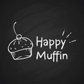 happy muffin. Vector illustration decorative design