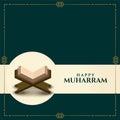 Happy muharram background with book of holy quran Royalty Free Stock Photo