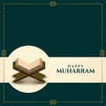 happy muharram background with book of holy quran Royalty Free Stock Photo