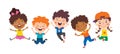 Happy Multi Ethnic Kids Playing Together Royalty Free Stock Photo