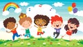 Happy Multi Ethnic Kids Playing Together Royalty Free Stock Photo