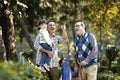 Happy multi generation Indian family at park outdoor Royalty Free Stock Photo