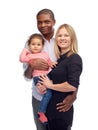 Happy multiracial family with little child Royalty Free Stock Photo