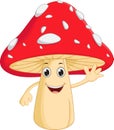 Happy mushroom cartoon Royalty Free Stock Photo