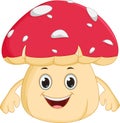 Happy mushroom cartoon Royalty Free Stock Photo