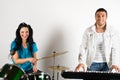 Happy musical band Royalty Free Stock Photo