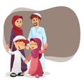 Happy Muslim Family