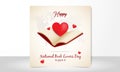 Happy national book lovers day august 09. Book and love illustration vector design