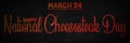 Happy National Cheesesteak Day, March 24. Calendar of March Text Effect, design