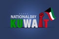 Happy independence day india. covid-19, coronavirus concepthappy national day Kuwait a man running with Kuwait flag. 3d letter