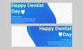 Happy national dentist day horizontal banner template