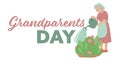 Happy national grandparents day greeting card. Vector illustration