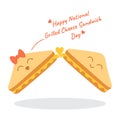 Happy National Grilled Cheese Sandwich Day Royalty Free Stock Photo