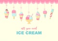 Happy national ice cream day in flat style,Vector illustrations.