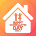 Happy National Kindergarten Day. April 21. Holiday concept. Template for background, banner, card, poster with text